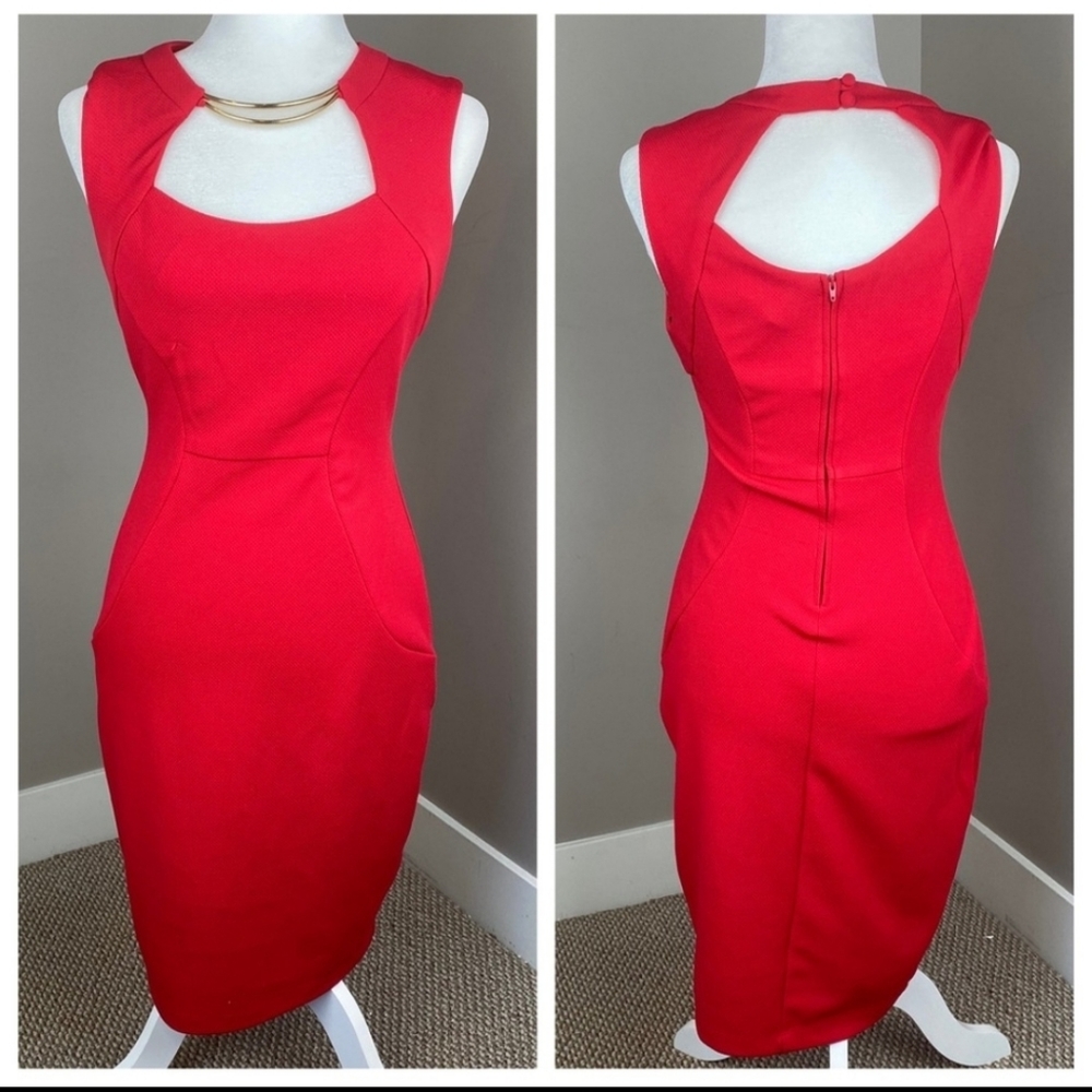 Bisou Bisou Michele Bohbot RED Cocktail Dress